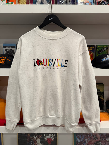 Vintage University of Louisville Cardinals Embroidered Sweatshirt M
