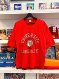 Vintage University of Louisville V-Neck T-Shirt Sz L