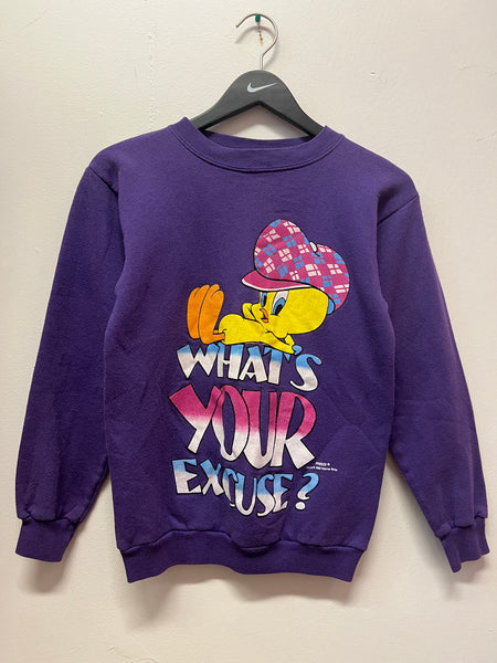 Vintage 1995 Freeze Tweety What’s Your Excuse? Sweatshirt Sz Kids L / Adult S