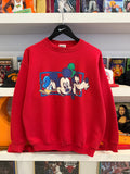 Vintage Mickey Donald Pluto Disney Sweatshirt Sz L Made in USA