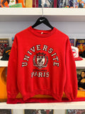 Vintage Université Paris Sorbonne Emblem Sweatshirt Sz M