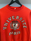 Vintage Université Paris Sorbonne Emblem Sweatshirt Sz M