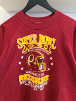 Vintage 1988 Super Bowl XXII Washington Redskins Sweatshirt Sz M Made in USA