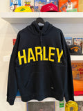 Harley- Davidson Black Embroidered Harley Burner Hoodie Sz M