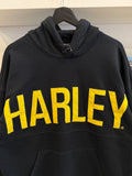 Harley- Davidson Black Embroidered Harley Burner Hoodie Sz M