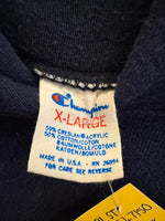 Vintage 70s Purdue University Seal Navy Blue Champion Hoodie Sz M Made in USA