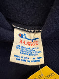 Vintage 70s Purdue University Seal Navy Blue Champion Hoodie Sz M Made in USA