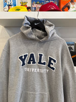 Yale University Varsity Embroidered Gray Champion Hoodie Sz L