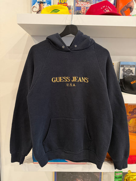 Vintage Guess Jeans Bootleg Embroidered Hoodie Sz M