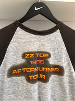 Vintage 1986 ZZ Top Band Afterburner Concert Tour Raglan Baseball T-Shirt Sz M