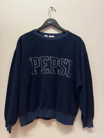 Vintage Navy Blue Pepsi Embroidered Sweatshirt Sz L