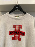 Vintage IU Indiana Embroidered Plaid Letter Sweatshirt Sz XXL Made in USA