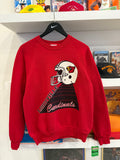 Vintage University of Louisville Cardinals Football Helmet Sweatshirt Sz M Made in USA