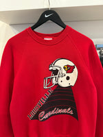 Vintage University of Louisville Cardinals Football Helmet Sweatshirt Sz M Made in USA