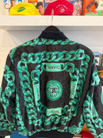 Vintage Chanel Bomber Satin Jacket Sz L