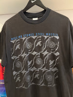 Vintage 1989 Rolling Stones Steel Wheels The North American Tour T-Shirt Sz L Made in USA