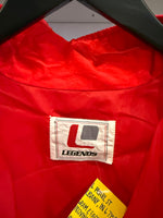 Vintage IU indiana University Lined Windbreaker Jacket with Knit Striped Trim Sz L/XL