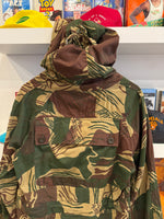 Camo Pullover Hooded Anorak Jacket Sz L
