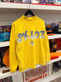 Vintage Skidz Yellow Mock Neck Long Sleeve T-Shirt Sz L