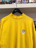 Vintage Skidz Yellow Mock Neck Long Sleeve T-Shirt Sz L