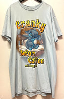 Walt Disney World Stitch Cranky before Coffee Sleep Shirt Sz XL