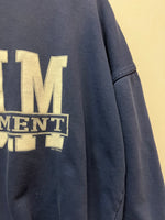 B.u.m equipment Blue Cropped Sweatshirt Sz L