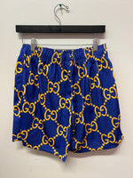 New Bravest Studios Purple Mega G Gucci Print Shorts