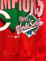 NWT Vintage 1990 Cincinnati Reds World Series Champions Red Sweatshirt Sz M,