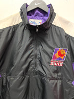 Vintage Phoenix Suns 1/2 Zip Chalk Line Windbreaker Jacket with Front & Back Graphics Sz M