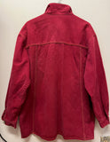 Vintage Karl Kani Maroon Denim Jacket Sz XL