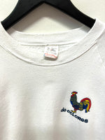 Vintage De Colores Rooster White Fruit of the Loom Sweatshirt Sz XL