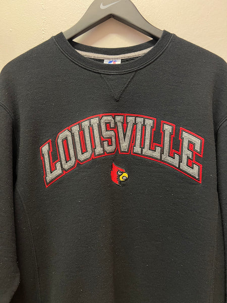 University of Louisville Cardinals Varsity Letters Black Sweatshirt Sz –  812 Vintage
