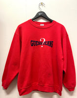 Guess Jeans Embroidered Red Sweatshirt Sz L