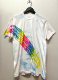 Vintage Abstract Tie Dye Vibrant Colors Screen Stars T-Shirt Sz L