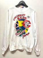 NWT Vintage 1990 Cincinnati Reds World Series Champions White Sweatshirt Sz L