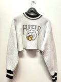 Vintage Purdue University Cropped Gray Sweatshirt Sz XL