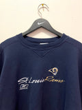 Vintage St Louis Rams Embroidered Reebok Sweatshirt Sz XXL