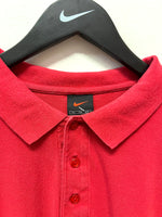 Nike Swoosh Red Polo Shirt Sz XL