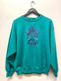 Vintage Scottsdale Arizona Sun Teal Embroidered Sweatshirt Sz L