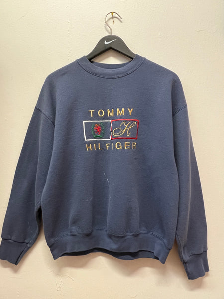 Vintage Tommy Hilfiger Embroidered Sweatshirt Sz L