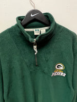 Green Bay Packers Russell Athletic 1/4 Zip Fleece Pullover Jacket Sz M