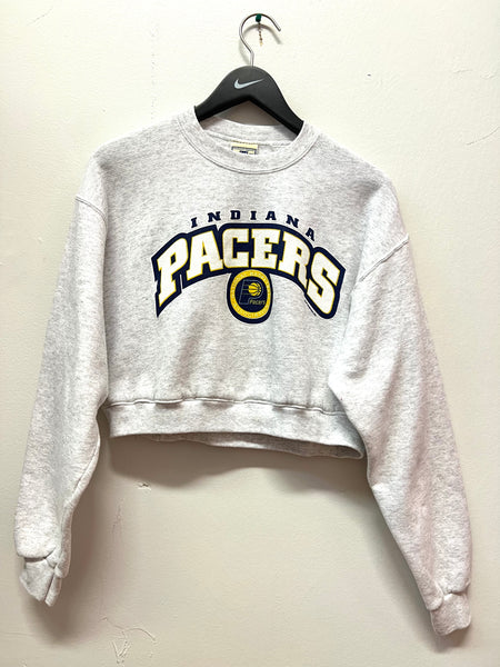 Vintage Indiana Pacers Cropped Gray Sweatshirt Sz M