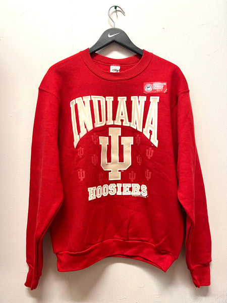 Vintage 1990 IU Indiana University Hoosiers Raised Letters Sweatshirt Sz L