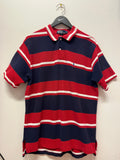 Polo by Ralph Lauren Red, Blue and White Striped Polo Shirt Sz XL