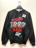 NWT Vintage 1990 Cincinnati Reds World Series Champions Black Sweatshirt Sz M