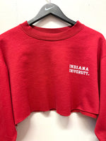 Vintage IU Indiana University Cropped Sweatshirt Sz S