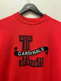 Vintage University of Louisville Cardinals Plaid Letter Sweatshirt Sz L