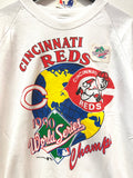NWT Vintage 1990 Cincinnati Reds World Series Champions White Sweatshirt Sz L