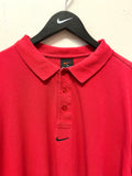 Nike Swoosh Red Polo Shirt Sz XL