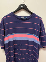 Polo by Ralph Lauren Purple, Blue & Pink Striped T-Shirt Sz XL